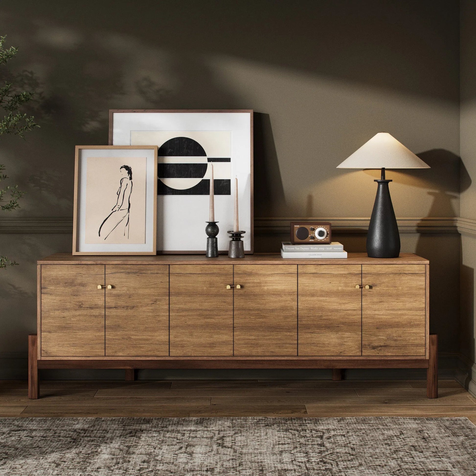 Reza Media Console by Four Hands. Made from unique in a eclectic & global style.