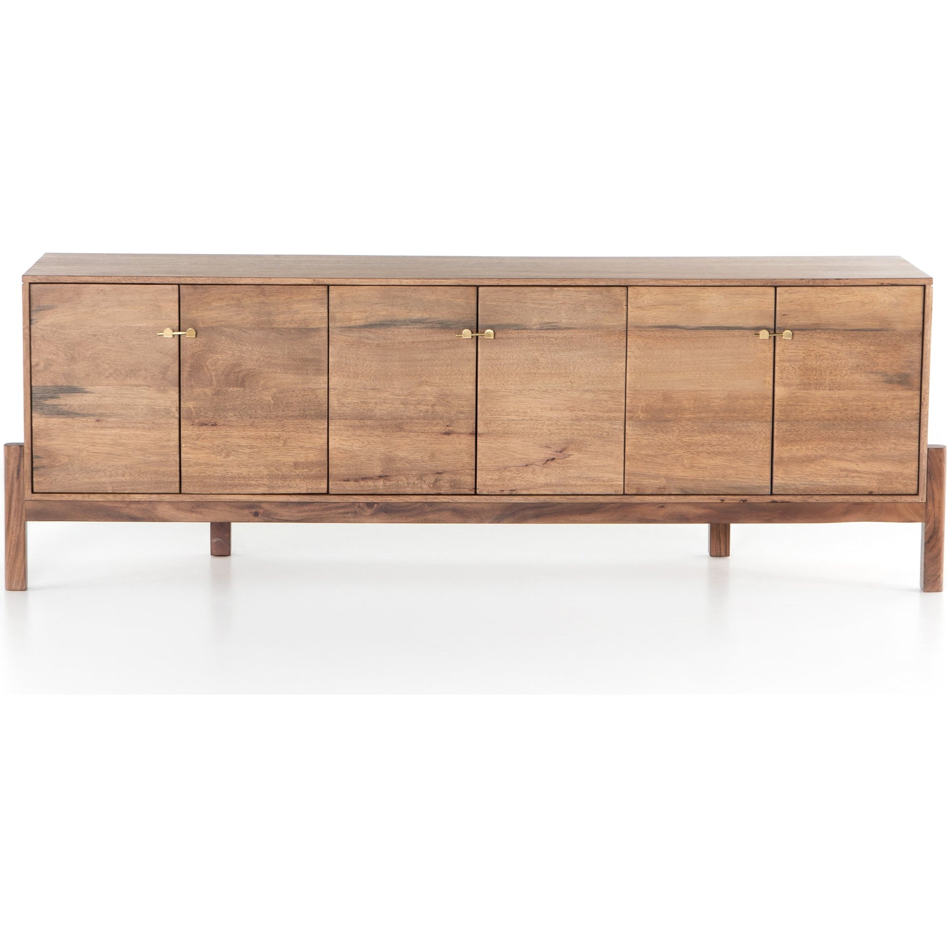 Reza Media Console by Four Hands in worn black. Made from solid parawood, solid acacia, iron in a eclectic & global style.