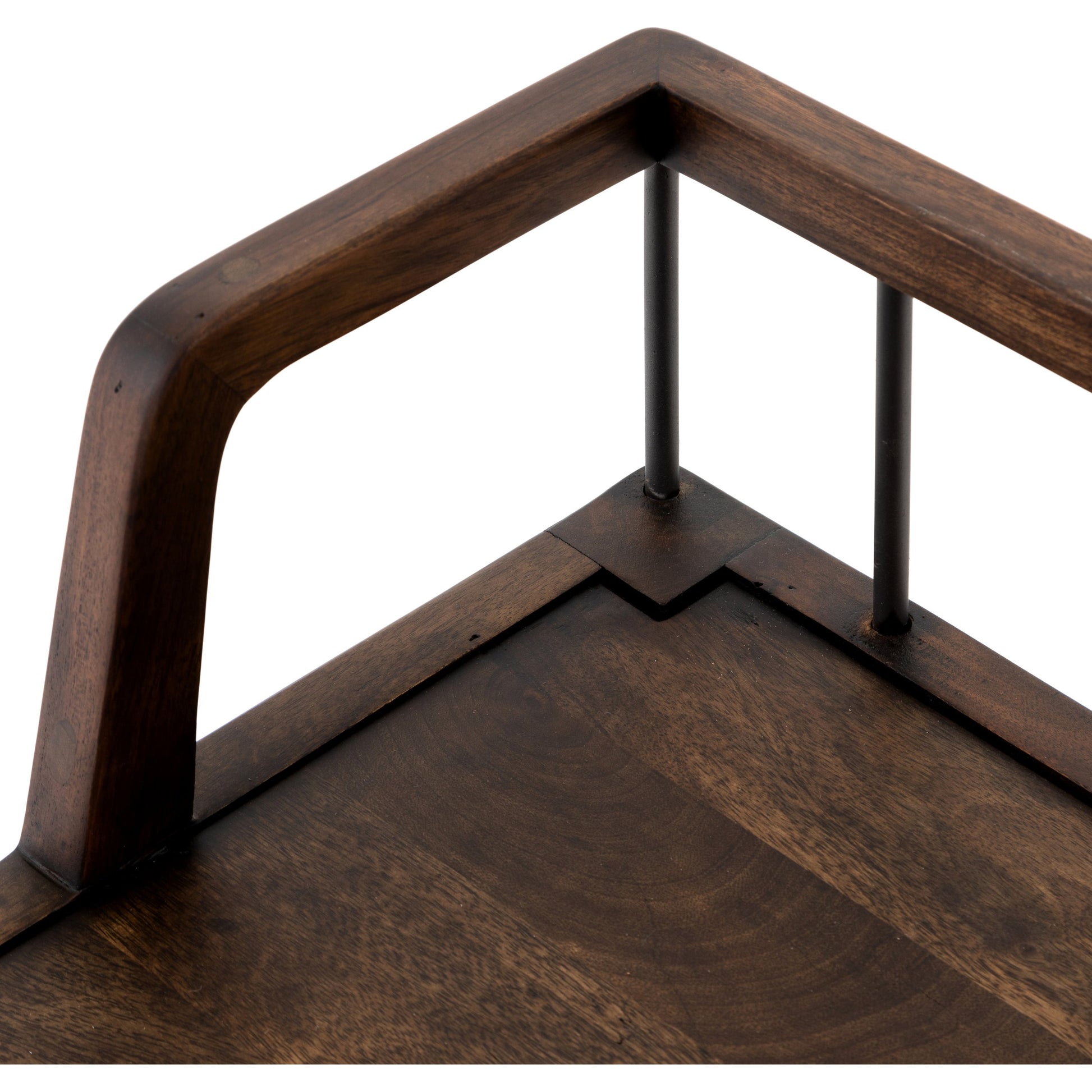 Howard Bench by Four Hands in gunmetal, pecan and pecan. Made from solid mango, iron in a modern style.