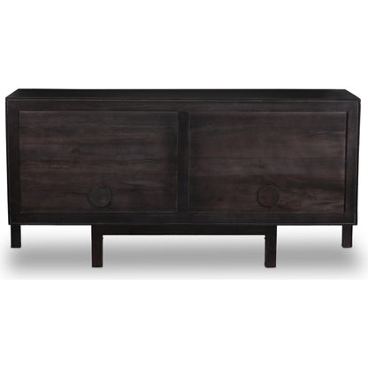 Reza Sideboard by Four Hands in smoked honey. Made from solid parawood, solid acacia, brass in a eclectic & global style.