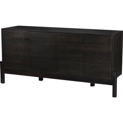 Reza Sideboard by Four Hands in smoked honey. Made from solid parawood, solid acacia, brass in a eclectic & global style.