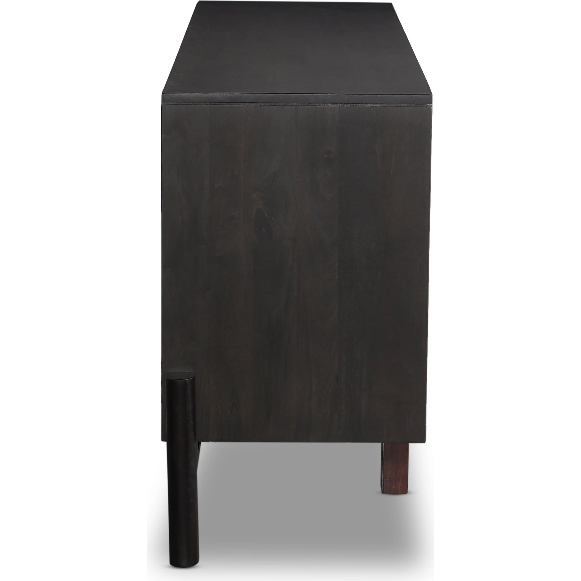 Reza Sideboard by Four Hands in smoked honey. Made from solid parawood, solid acacia, brass in a eclectic & global style.