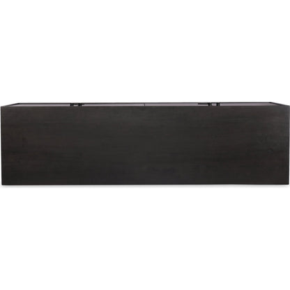 Reza Sideboard by Four Hands in smoked honey. Made from solid parawood, solid acacia, brass in a eclectic & global style.