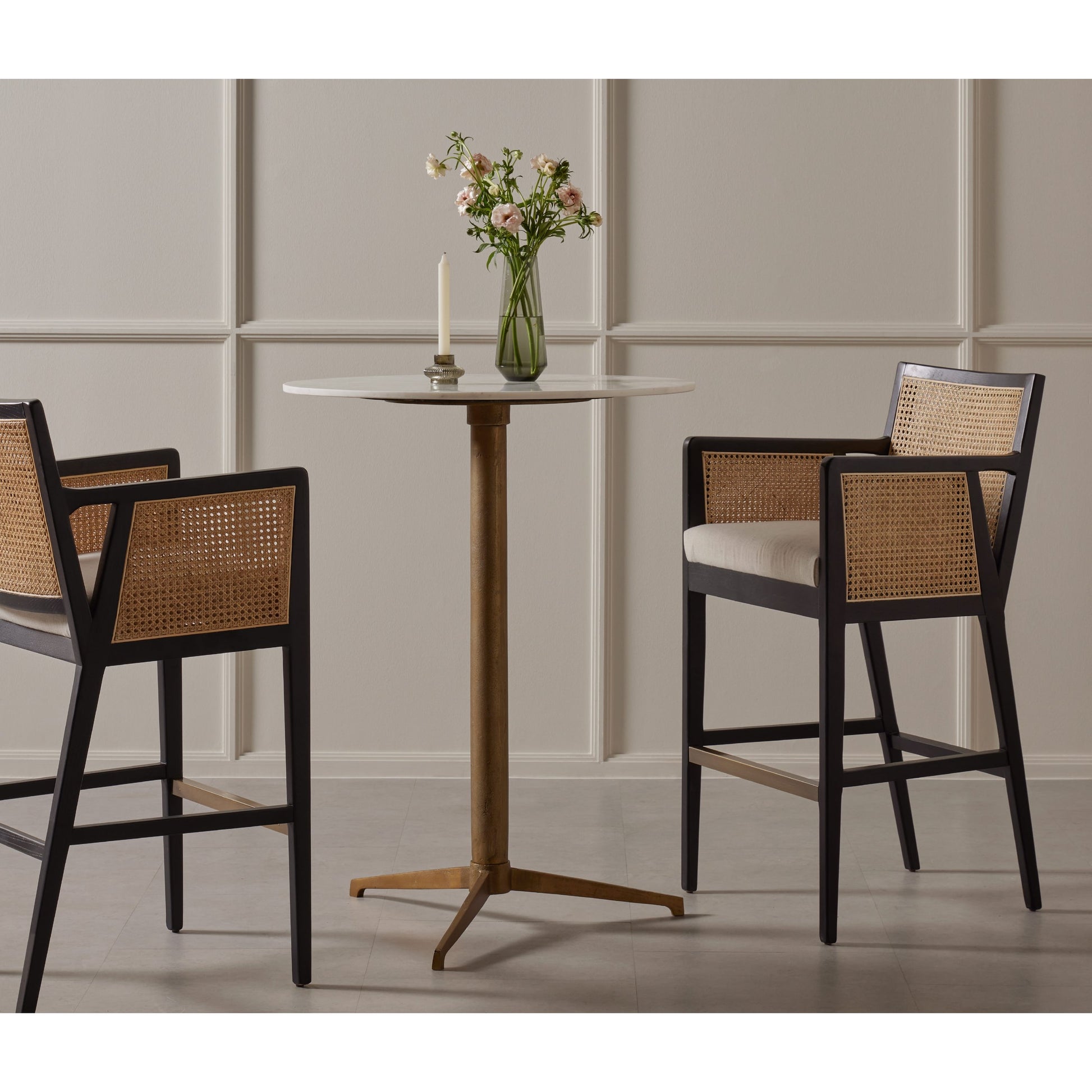 Antonia Cane Bar Stool by Four Hands. Made from unique in a transitional style.