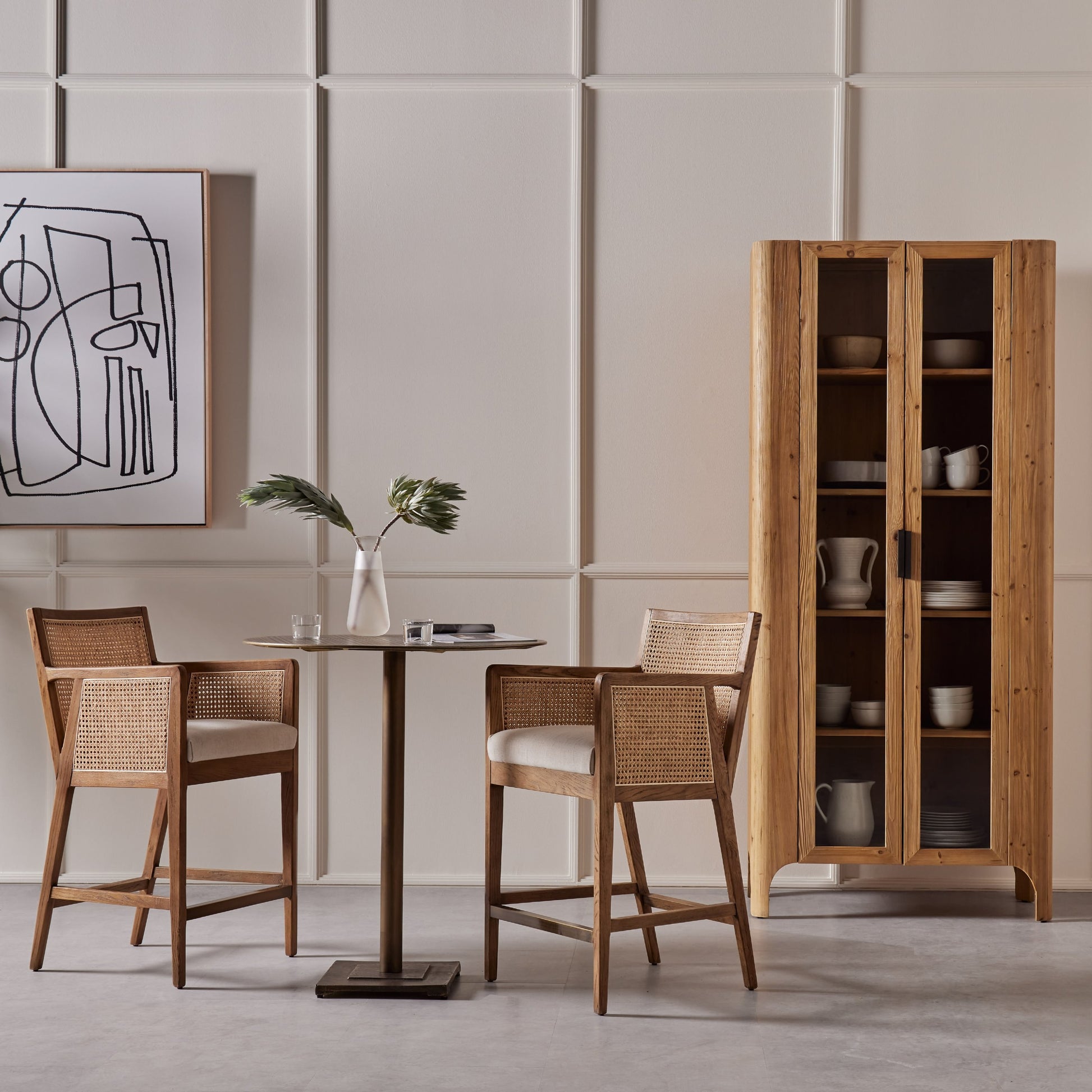 Antonia Cane Counter Stool by Four Hands. Made from unique in a modern style.