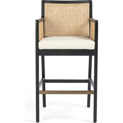 Antonia Cane Bar Stool by Four Hands. Made from unique in a transitional style.