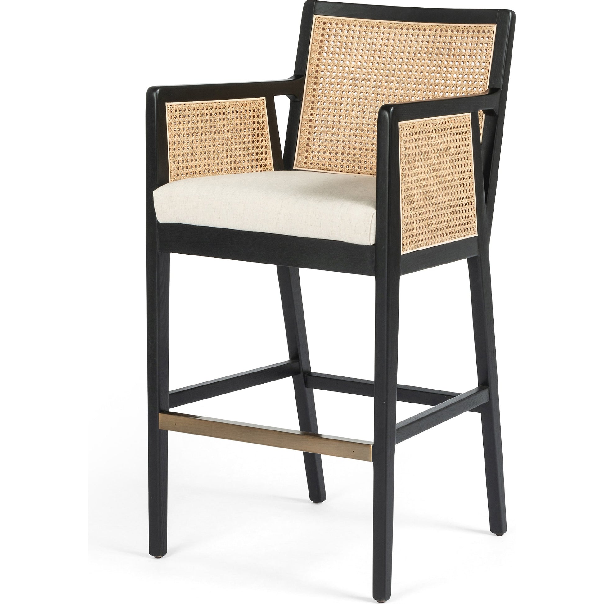 Antonia Cane Bar Stool by Four Hands. Made from unique in a transitional style.