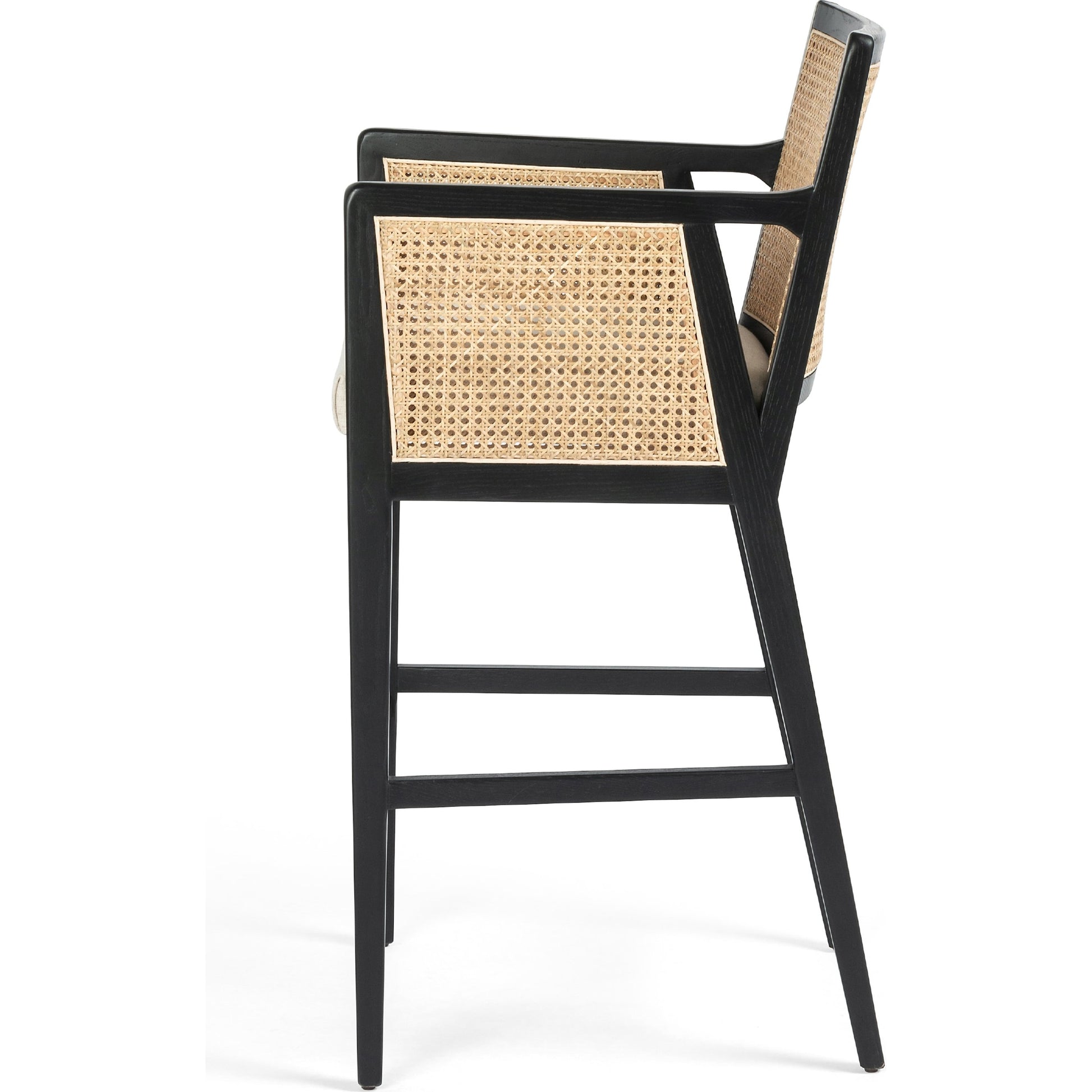 Antonia Cane Bar Stool by Four Hands. Made from unique in a transitional style.