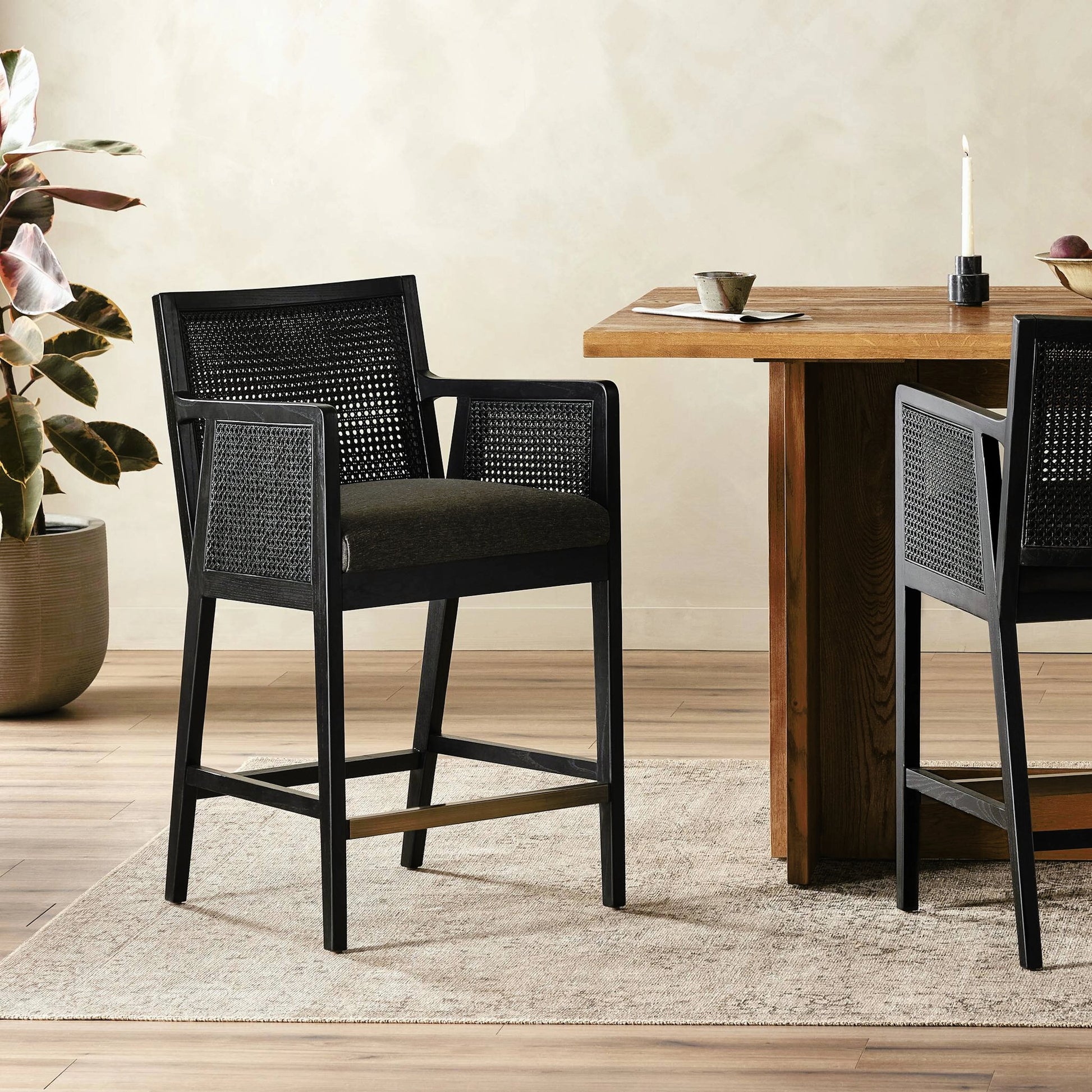 Antonia Cane Counter Stool by Four Hands. Made from unique in a modern style.