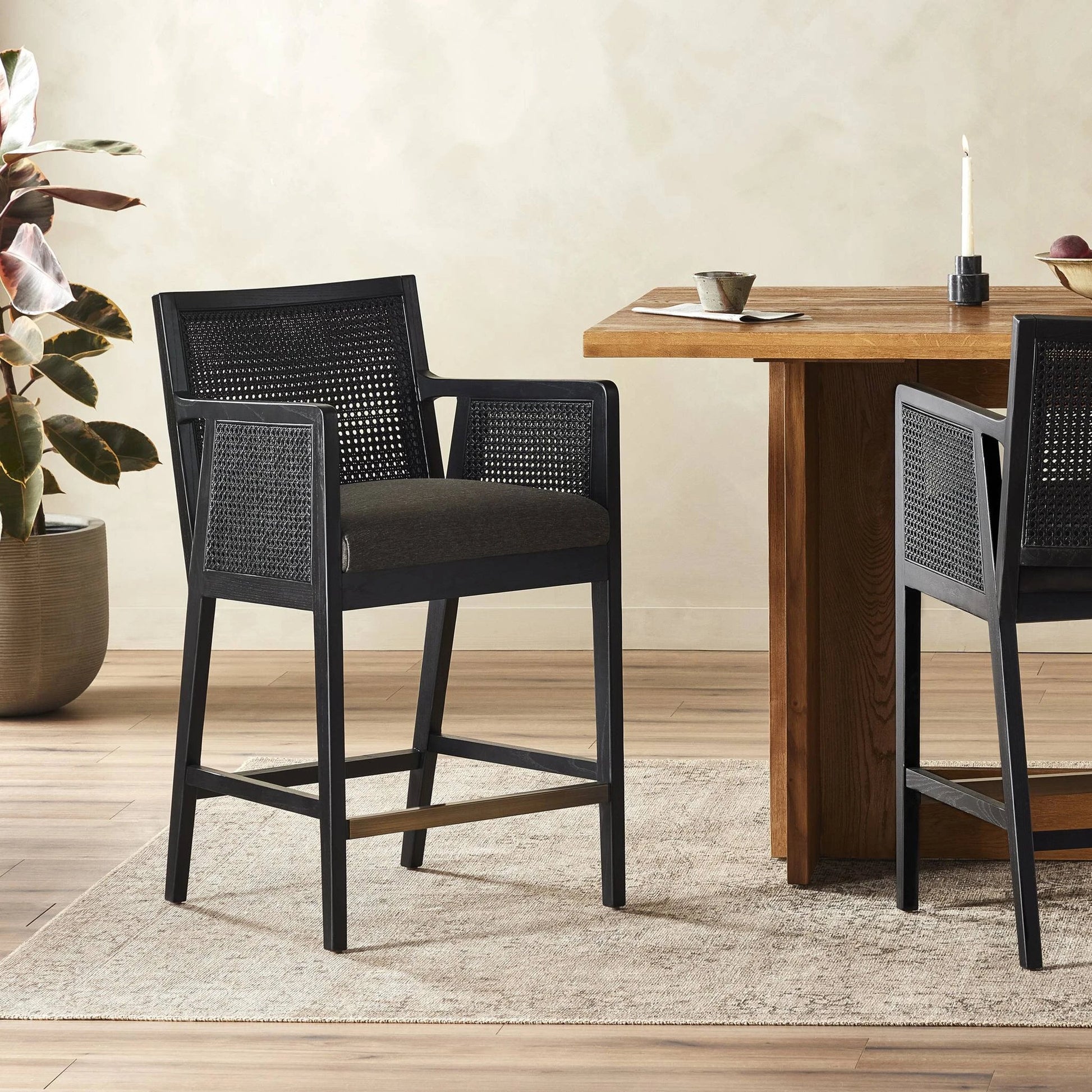 Antonia Cane Counter Stool by Four Hands. Made from unique in a modern style.