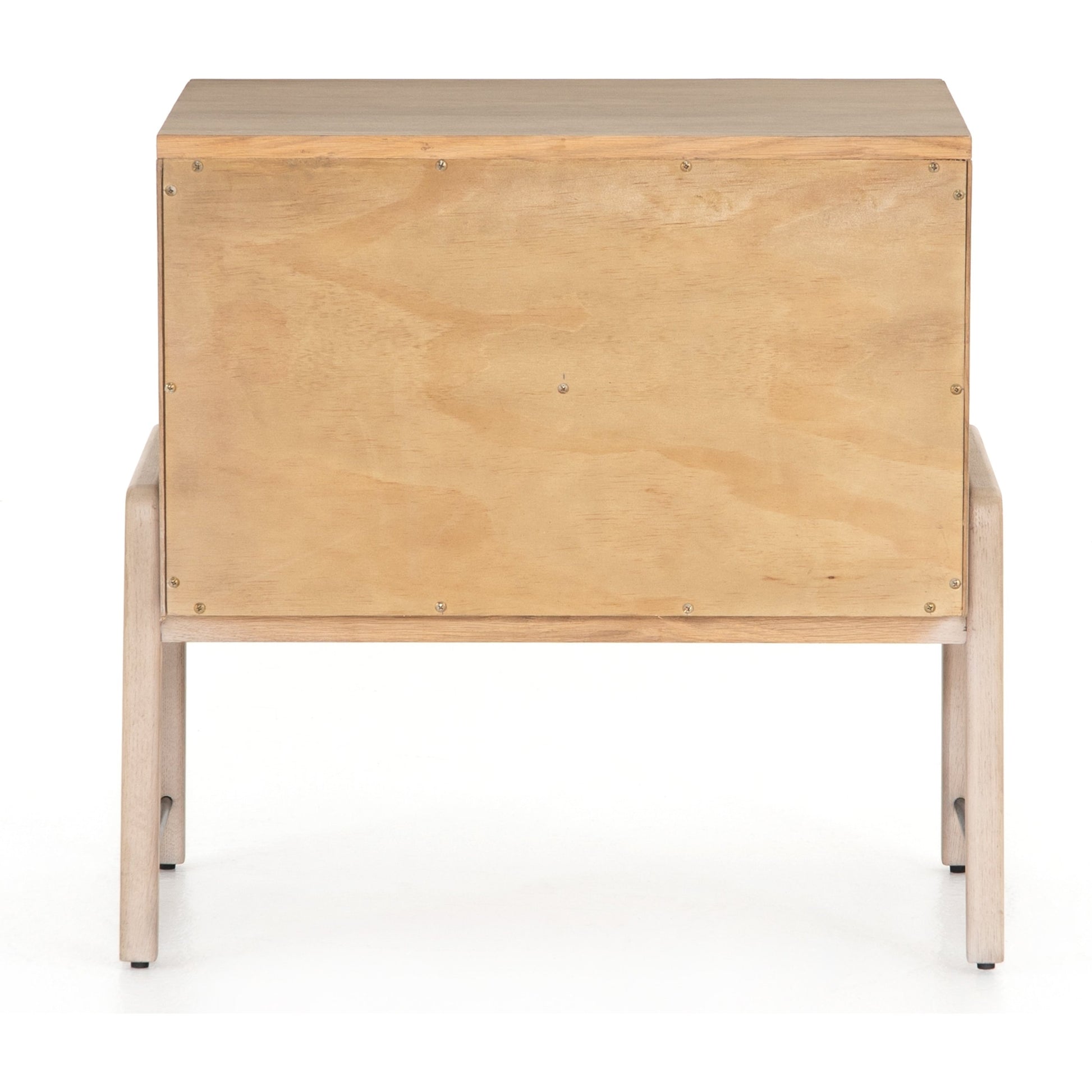 Rosedale Nightstand by Four Hands. Made from oak veneer, top grain leather in a modern style.