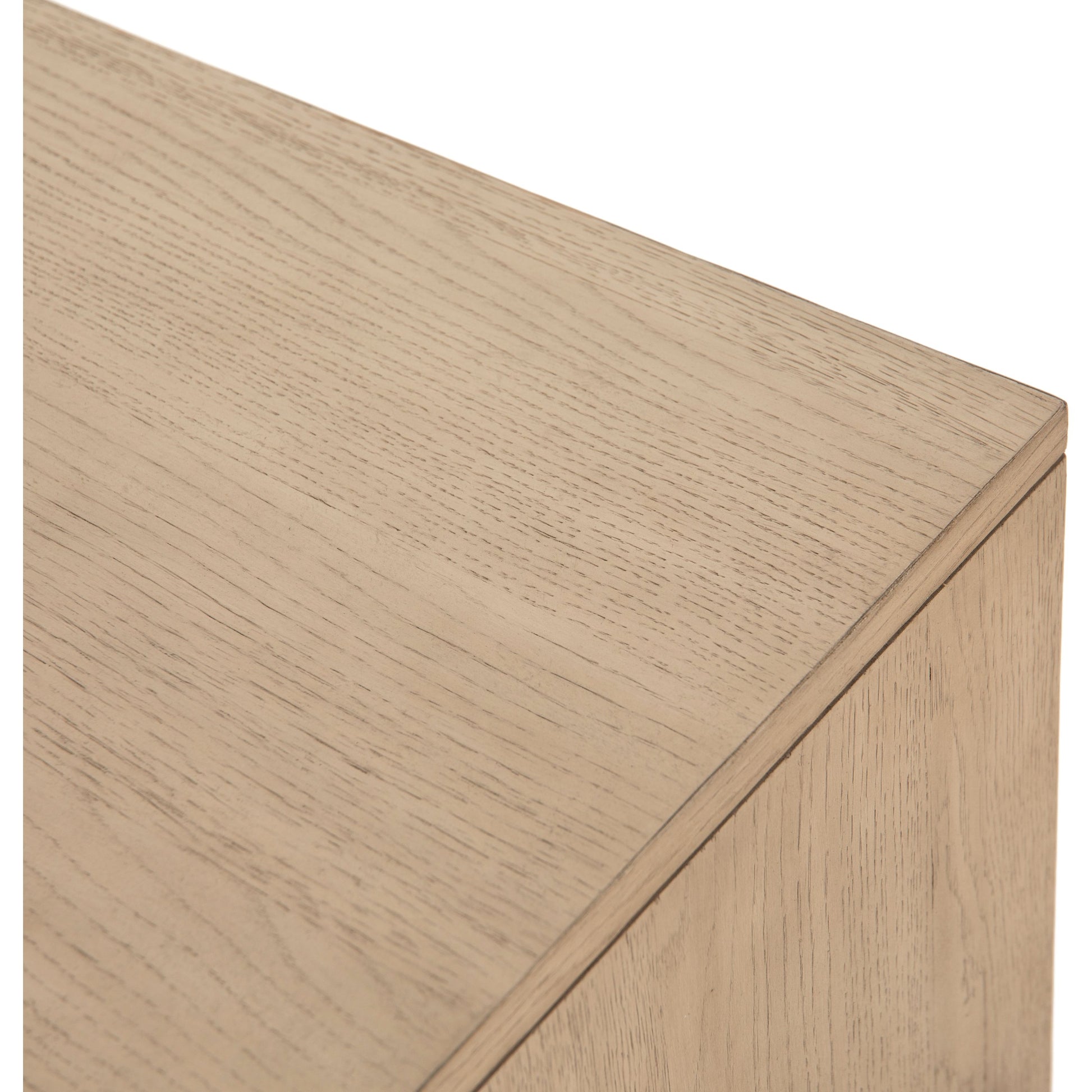 Rosedale Nightstand by Four Hands. Made from oak veneer, top grain leather in a modern style.