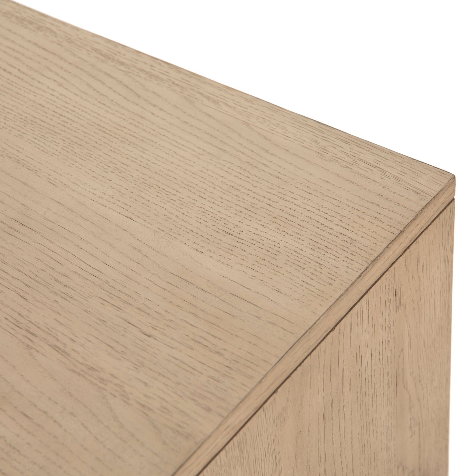 Rosedale Nightstand by Four Hands. Made from oak veneer, top grain leather in a modern style.