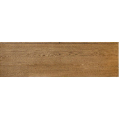 Rosedale 6 Drawer Dresser by Four Hands in amber oak veneer, chaps ebony. Made from oak veneer, top grain leather in a unique style.