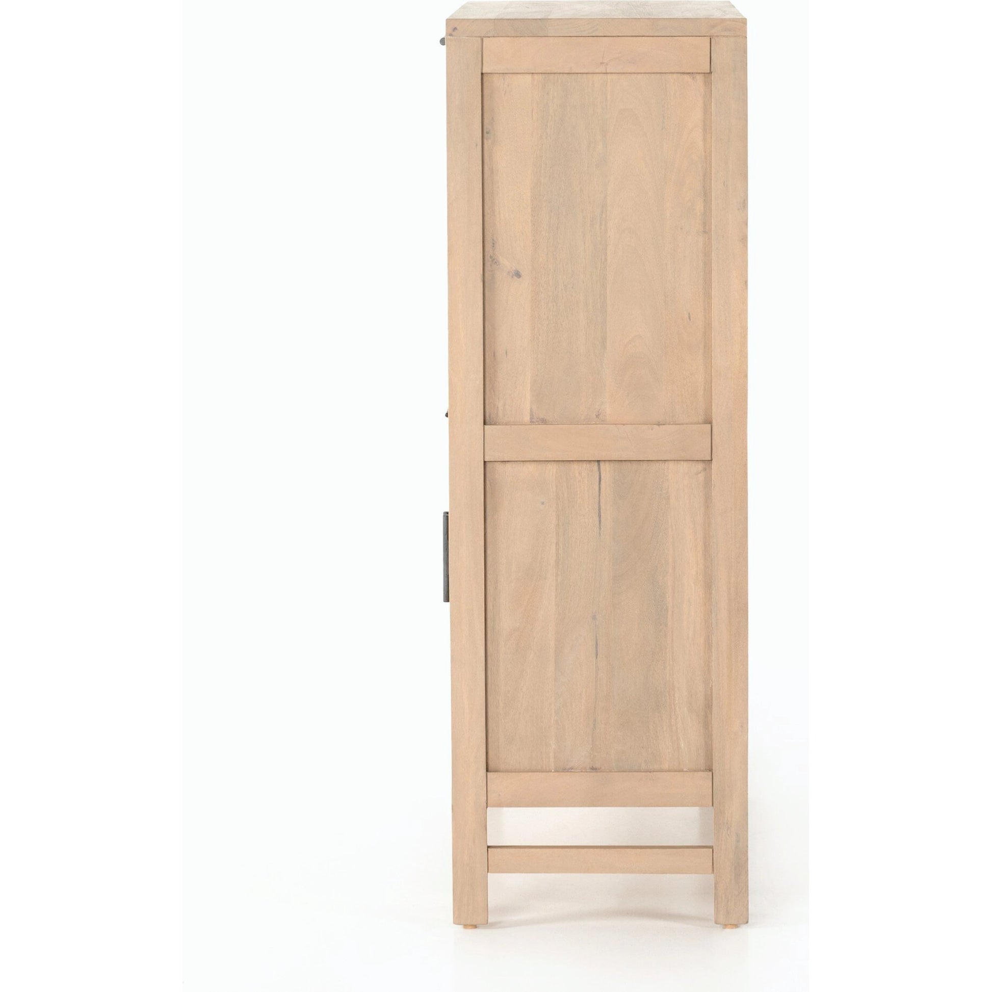 Caprice Bar Cabinet by Four Hands in natural mango, natural cane. Made from solid mango, cane in a coastal style.