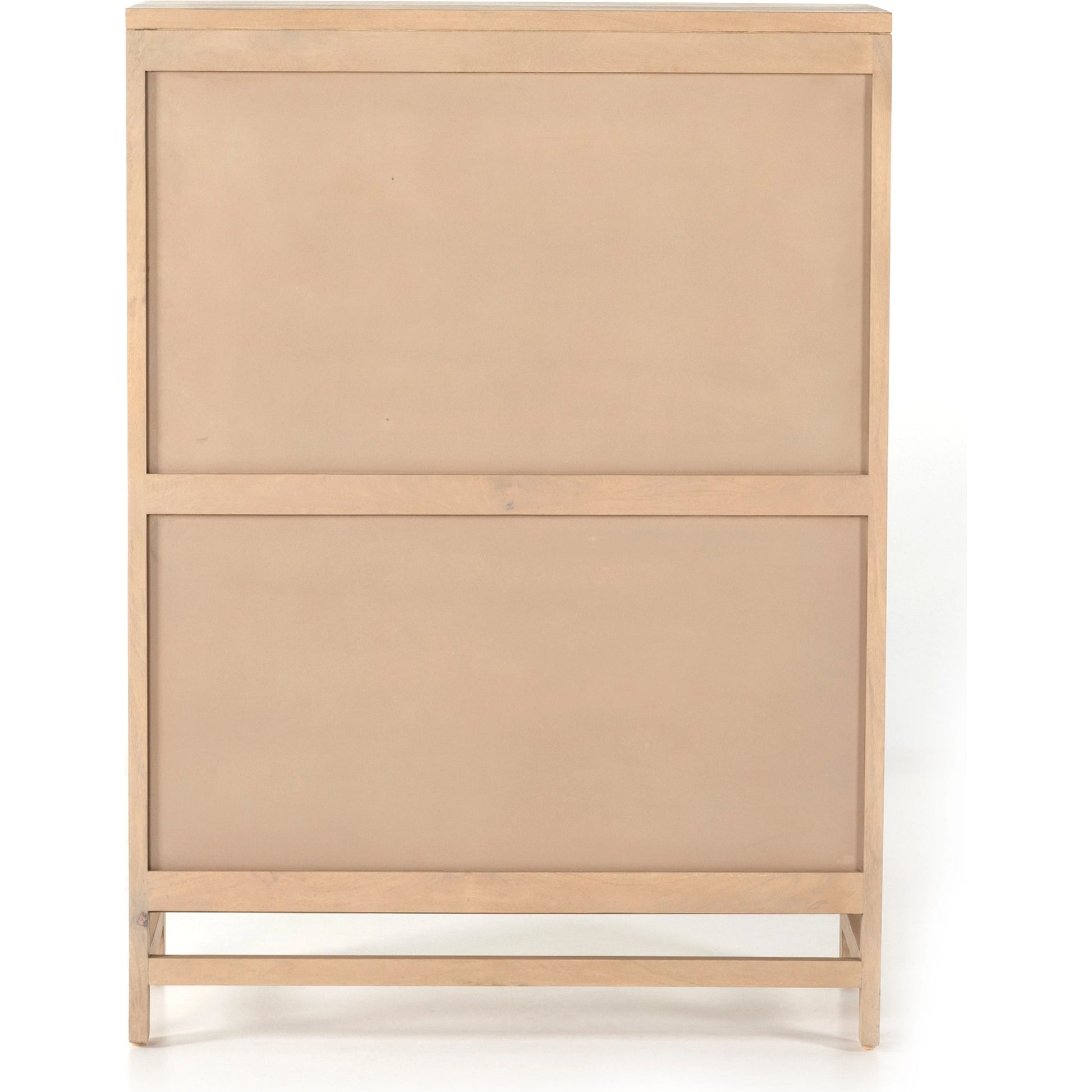 Caprice Bar Cabinet by Four Hands in natural mango, natural cane. Made from solid mango, cane in a coastal style.