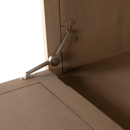 Caprice Bar Cabinet by Four Hands in natural mango, natural cane. Made from solid mango, cane in a coastal style.