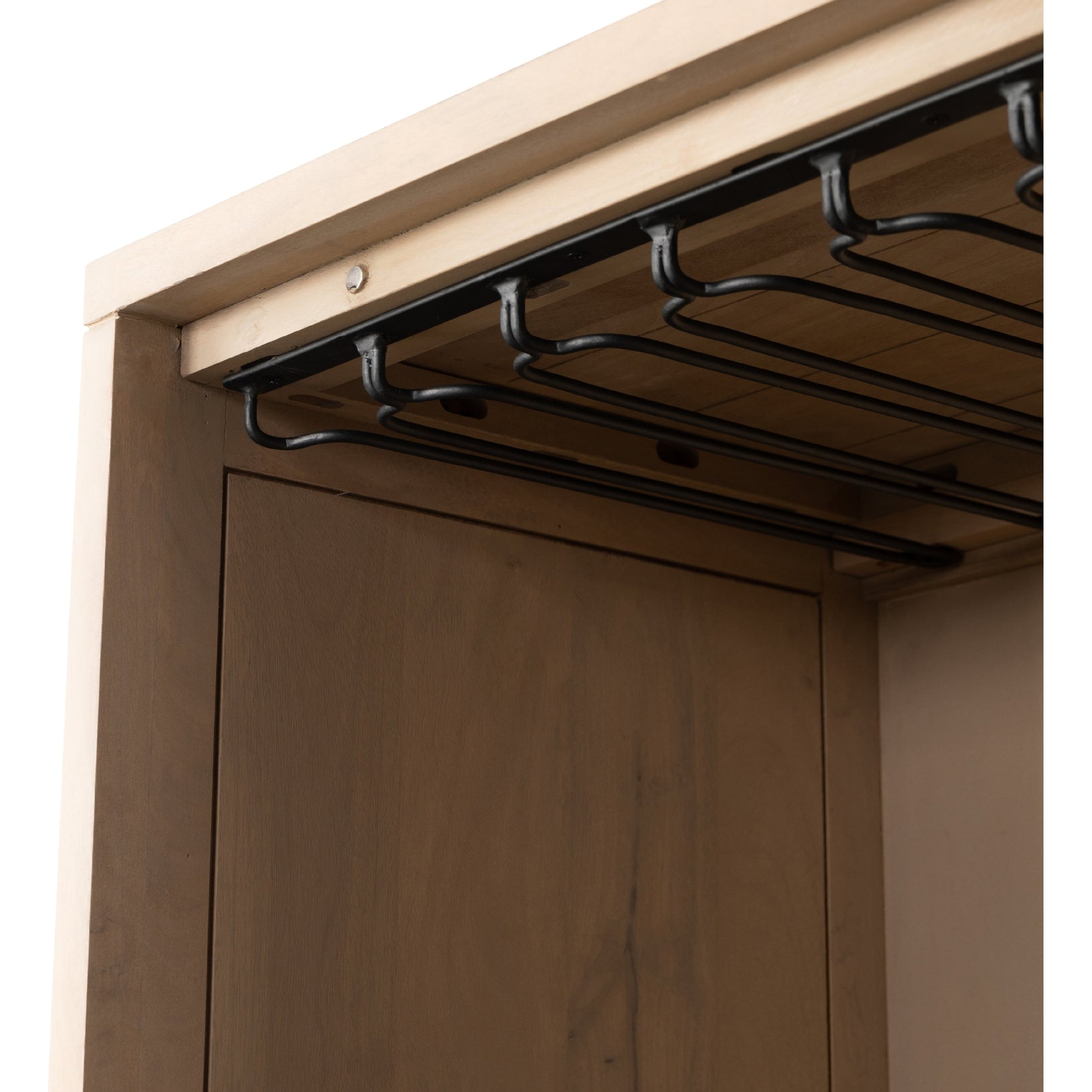 Caprice Bar Cabinet by Four Hands in natural mango, natural cane. Made from solid mango, cane in a coastal style.