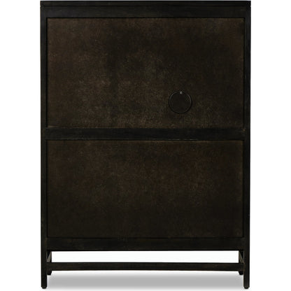 Caprice Bar Cabinet by Four Hands in natural mango, natural cane. Made from solid mango, cane in a coastal style.