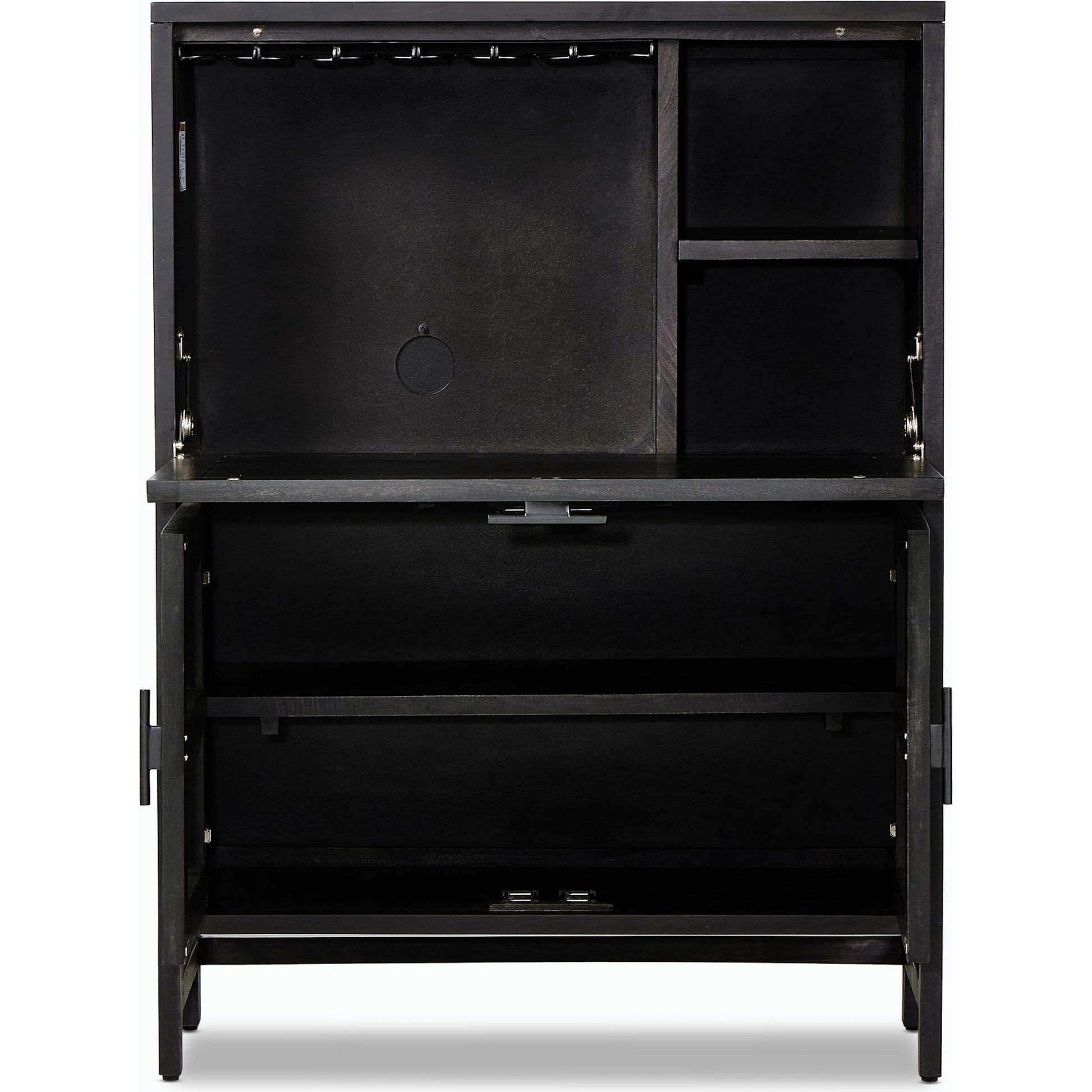 Caprice Bar Cabinet by Four Hands in natural mango, natural cane. Made from solid mango, cane in a coastal style.