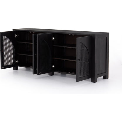 Tilda Sideboard by Four Hands. Made from solid mango, cane in a transitional style.