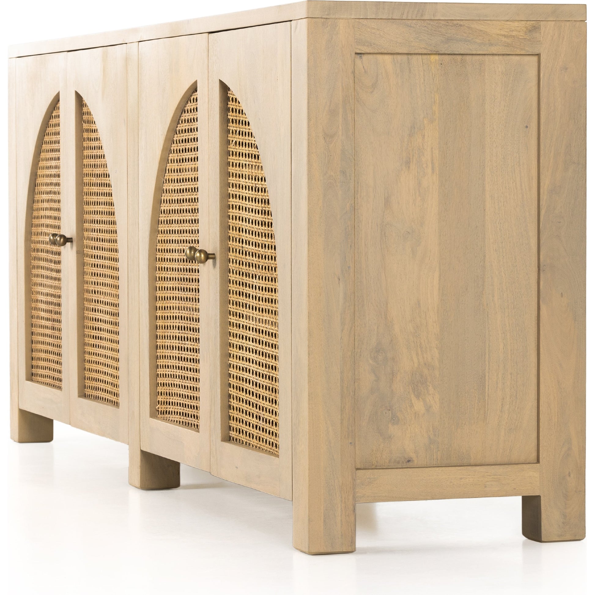 Tilda Sideboard by Four Hands. Made from solid mango, cane in a transitional style.