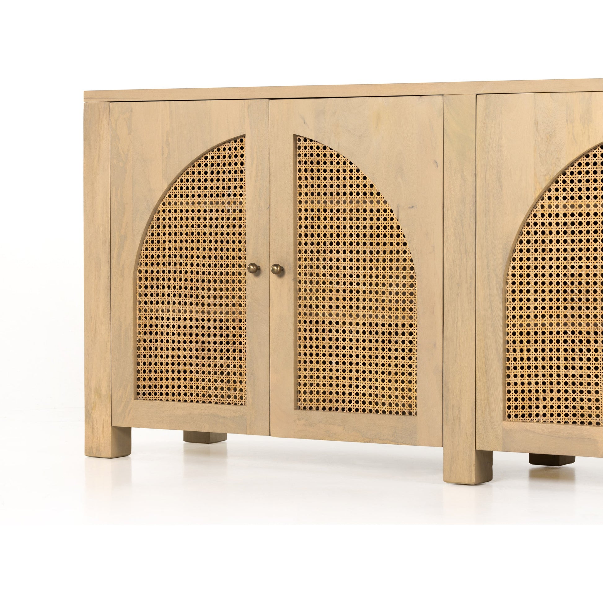 Tilda Sideboard by Four Hands. Made from solid mango, cane in a transitional style.