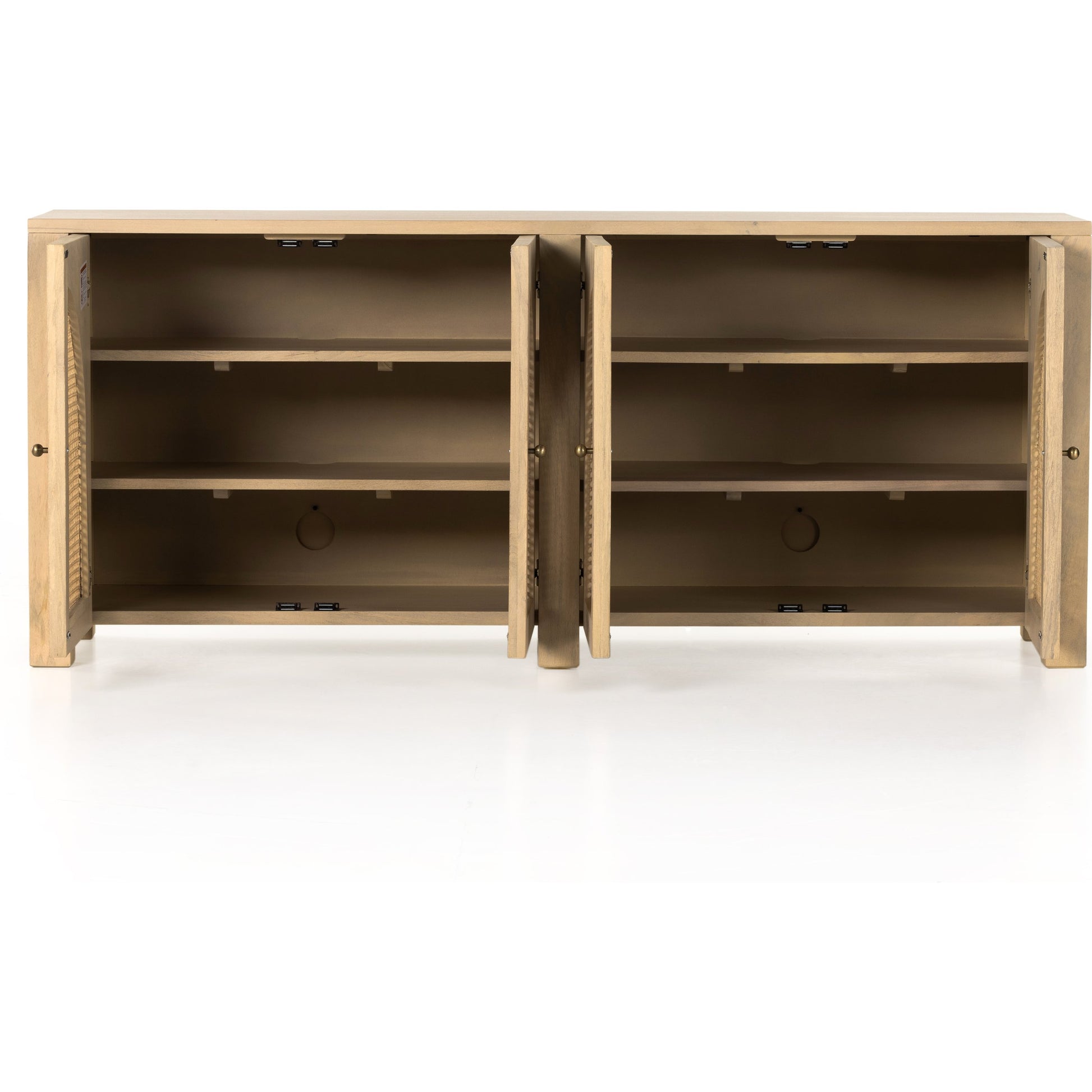 Tilda Sideboard by Four Hands. Made from solid mango, cane in a transitional style.