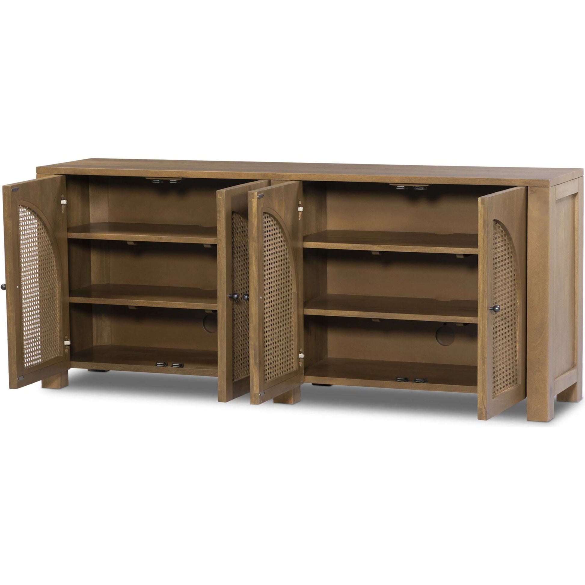 Tilda Sideboard by Four Hands. Made from solid mango, cane in a transitional style.