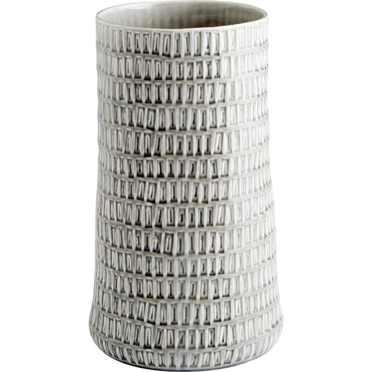 Somerville Vase by Cyan Design in oyster silver. Made from ceramic in a modern style.