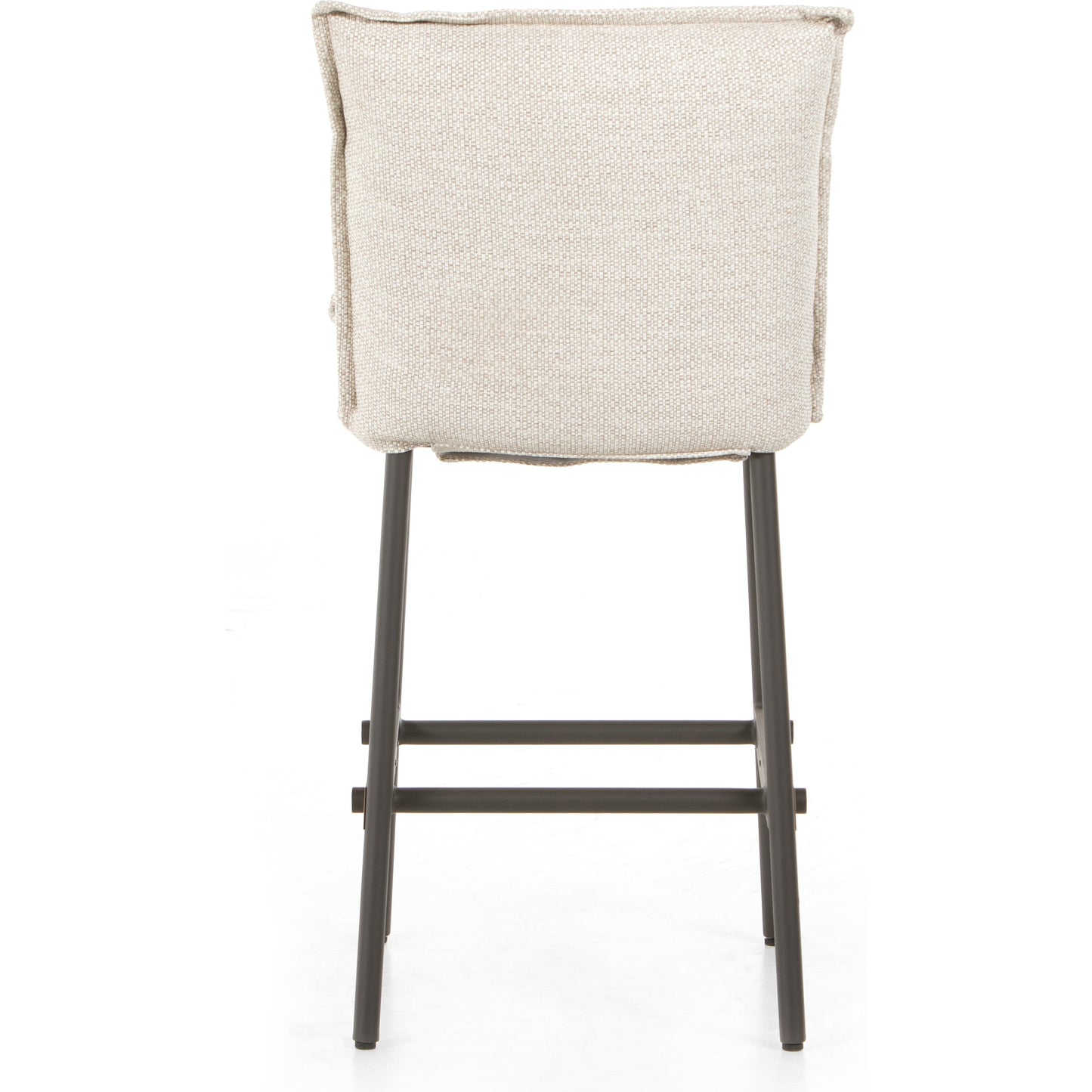 005 SI-1717118 | Additional Silo | Vega Outdoor Counter Stool by Four Hands in faye sand. Made from 100% olefin, aluminum, solid fsc®-certified teak in a modern style.