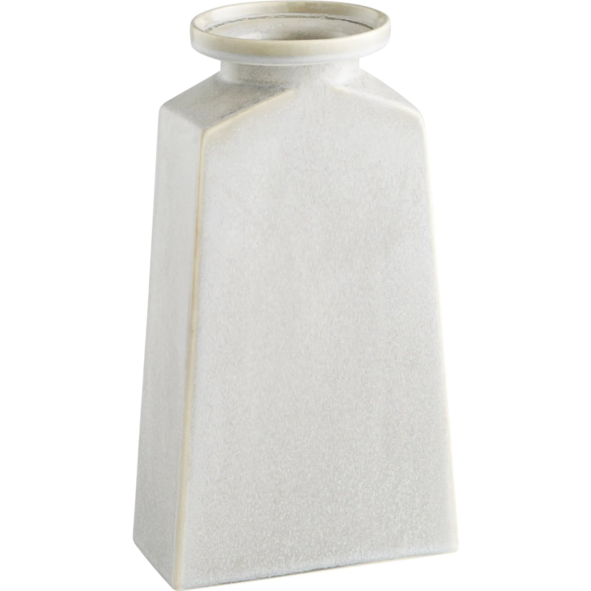 Santorini Vase by Cyan Design in oyster silver. Made from ceramic in a modern style.