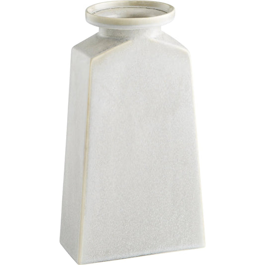 Santorini Vase by Cyan Design in oyster silver. Made from ceramic in a modern style.