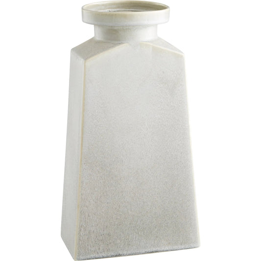 Santorini Vase by Cyan Design in oyster silver. Made from ceramic in a modern style.
