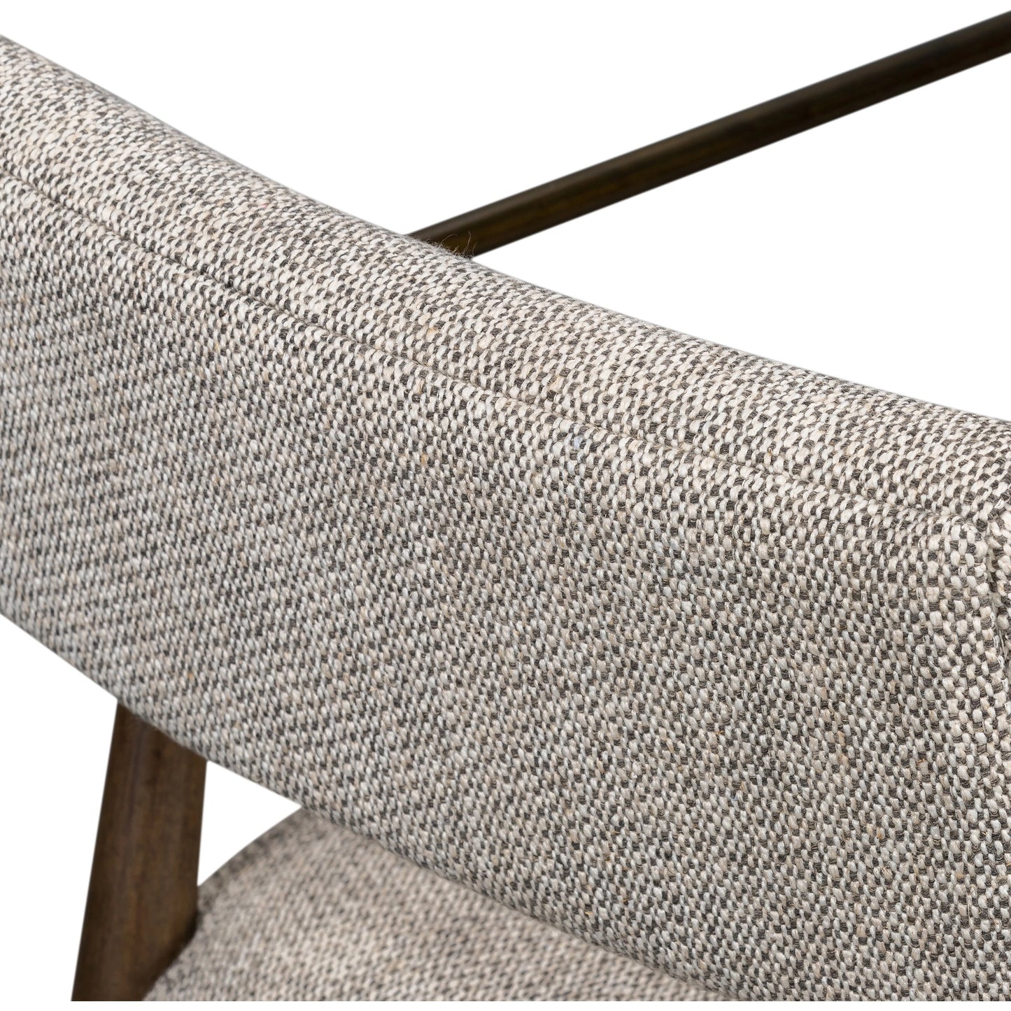 012 SI-1977902 | Additional Silo | Waldon Dining Armchair by Four Hands in sierra brown, thames coal. Made from 66% polyester, 19% acrylic, 15% flax, linen, solid parawood, iron in a modern style.