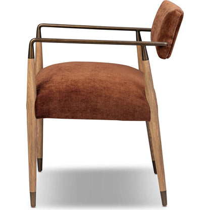Waldon Dining Chair by Four Hands in sierra brown, aged bronze. Made from unique in a modern style.