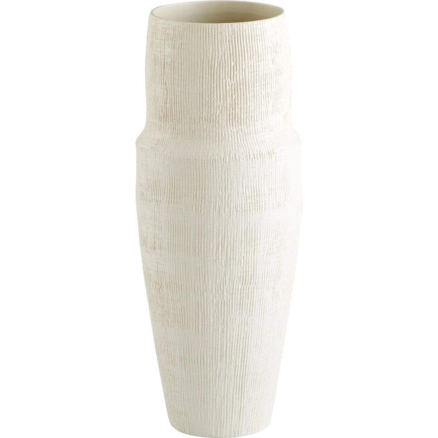 002 SI-1987177 | Primary Silo | Leela Vase by Cyan Design in white. Made from ceramic in a modern style.