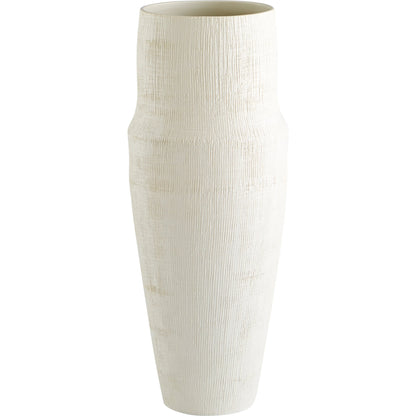 Leela Vase by Cyan Design in white. Made from ceramic in a modern style.