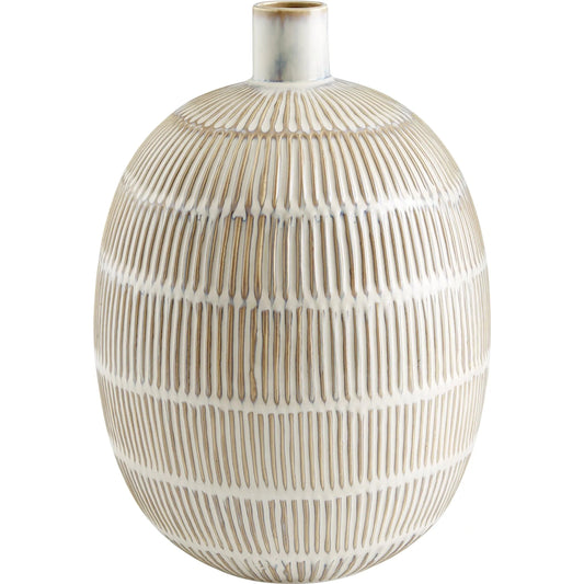 Saxon Vase by Cyan Design in oyster blue. Made from ceramic in a cottage & farmhouse style.