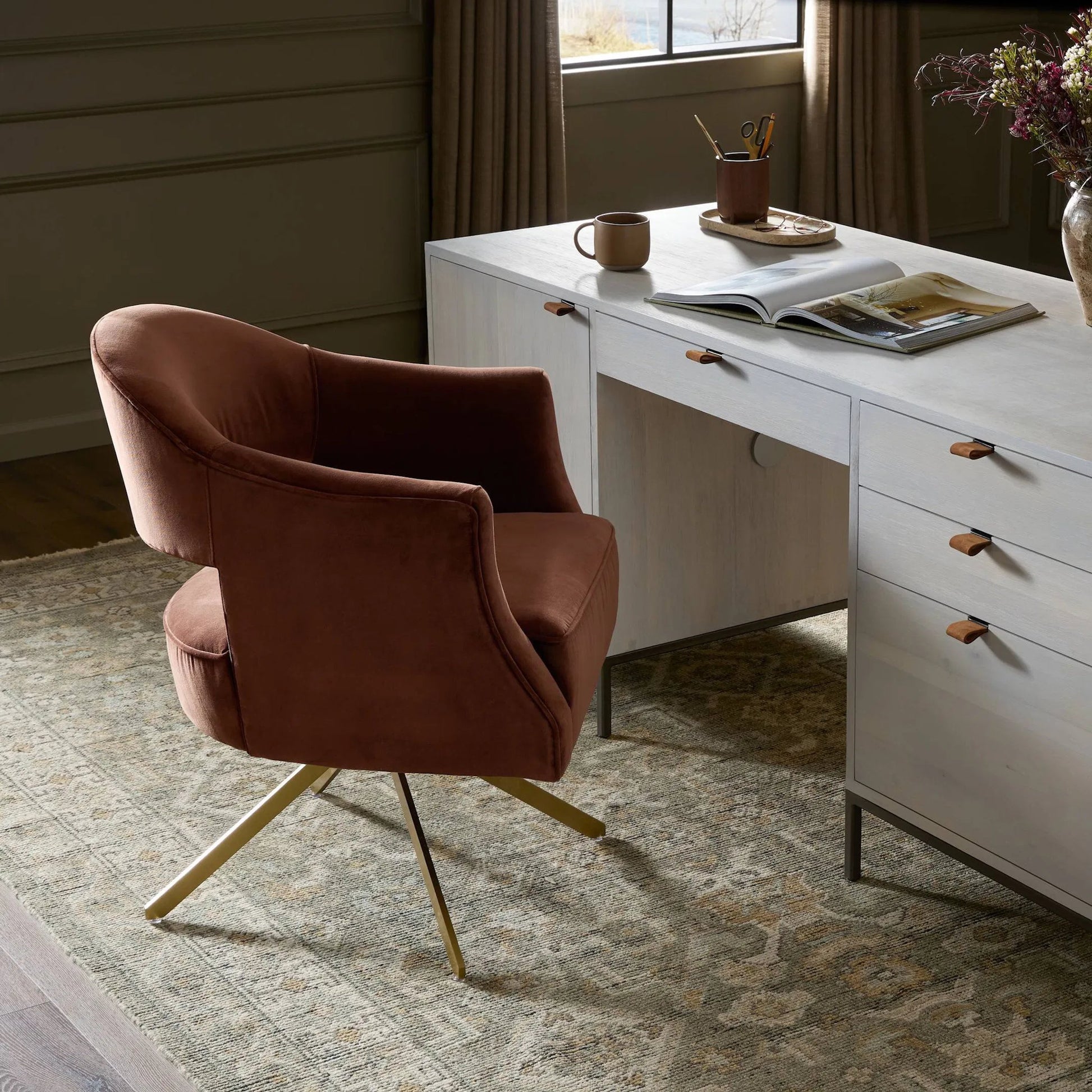 Adara Desk Chair by Four Hands. Made from unique in a modern style.