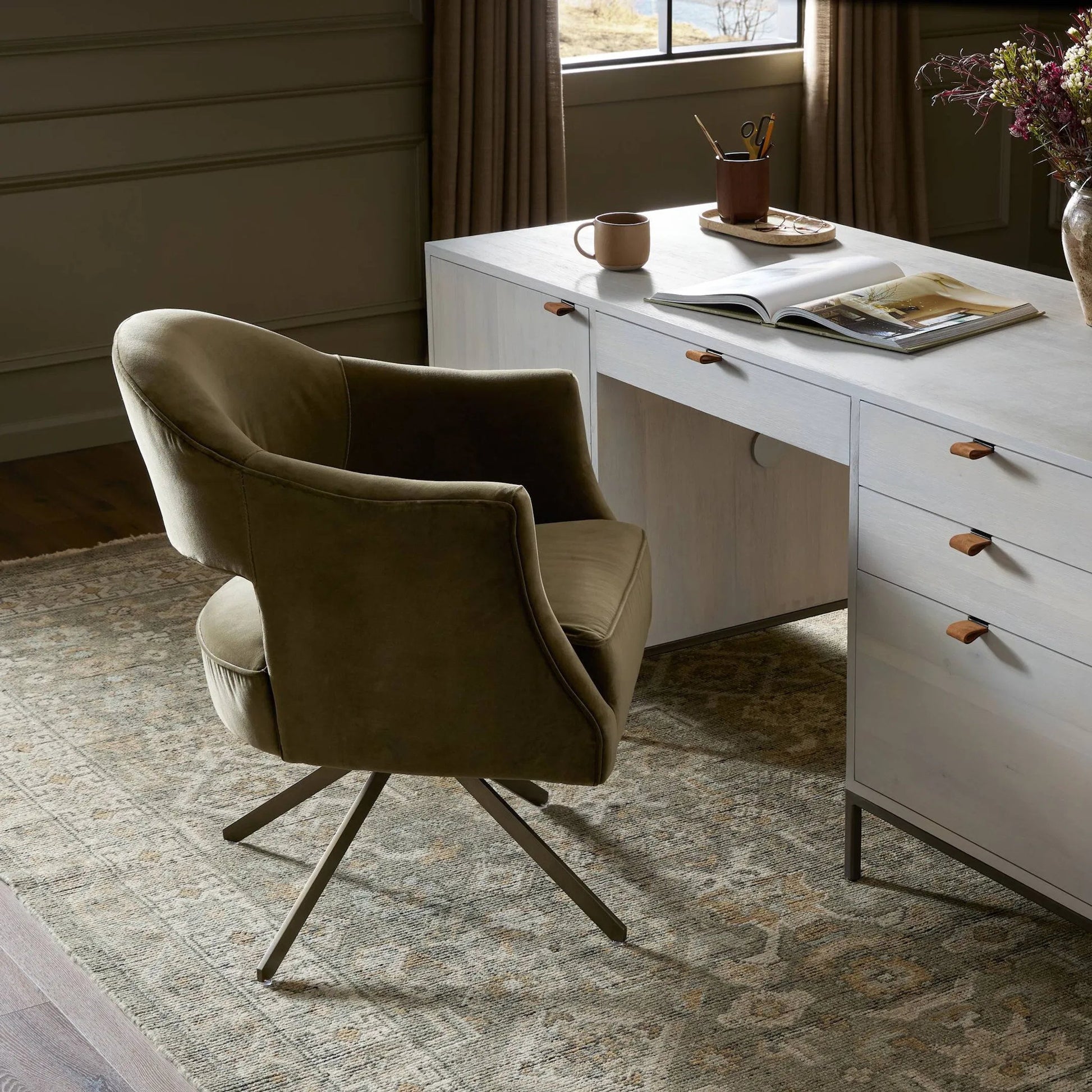 Adara Desk Chair by Four Hands. Made from unique in a modern style.