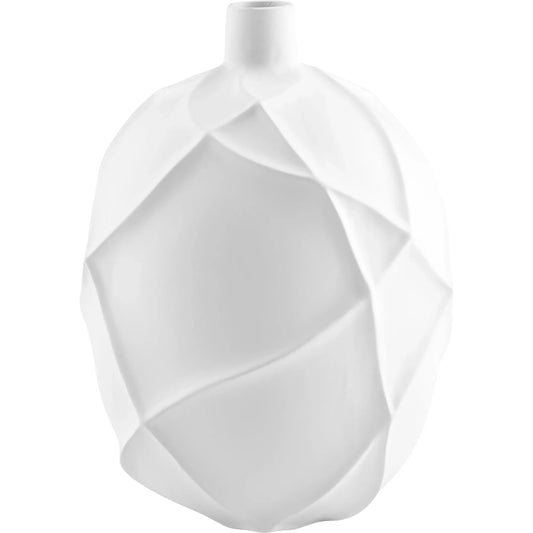 Pedregal Vase by Cyan Design in white. Made from ceramic in a modern style.
