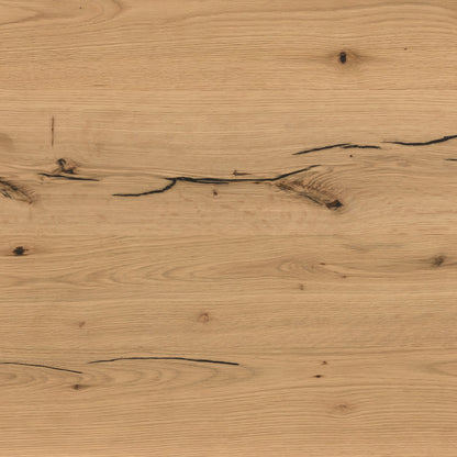 Eaton 9 Drawer Dresser by Four Hands in amber oak resin. Made from thick oak veneer, iron in a rustic style.