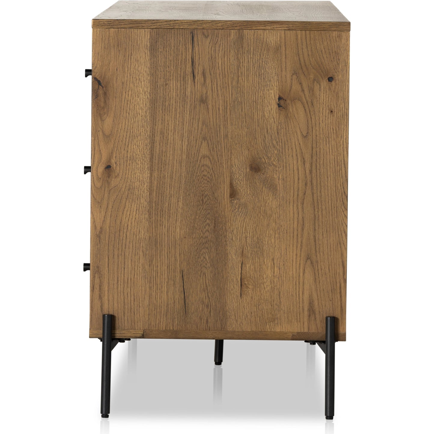 007 SI-1977261 | Additional Silo | Eaton 9 Drawer Dresser by Four Hands in amber oak resin. Made from thick oak veneer, iron in a rustic style.