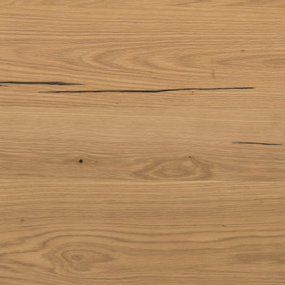 Eaton 5 Drawer Dresser by Four Hands in dark gunmetal, amber oak resin. Made from thick oak veneer, iron in a rustic style.