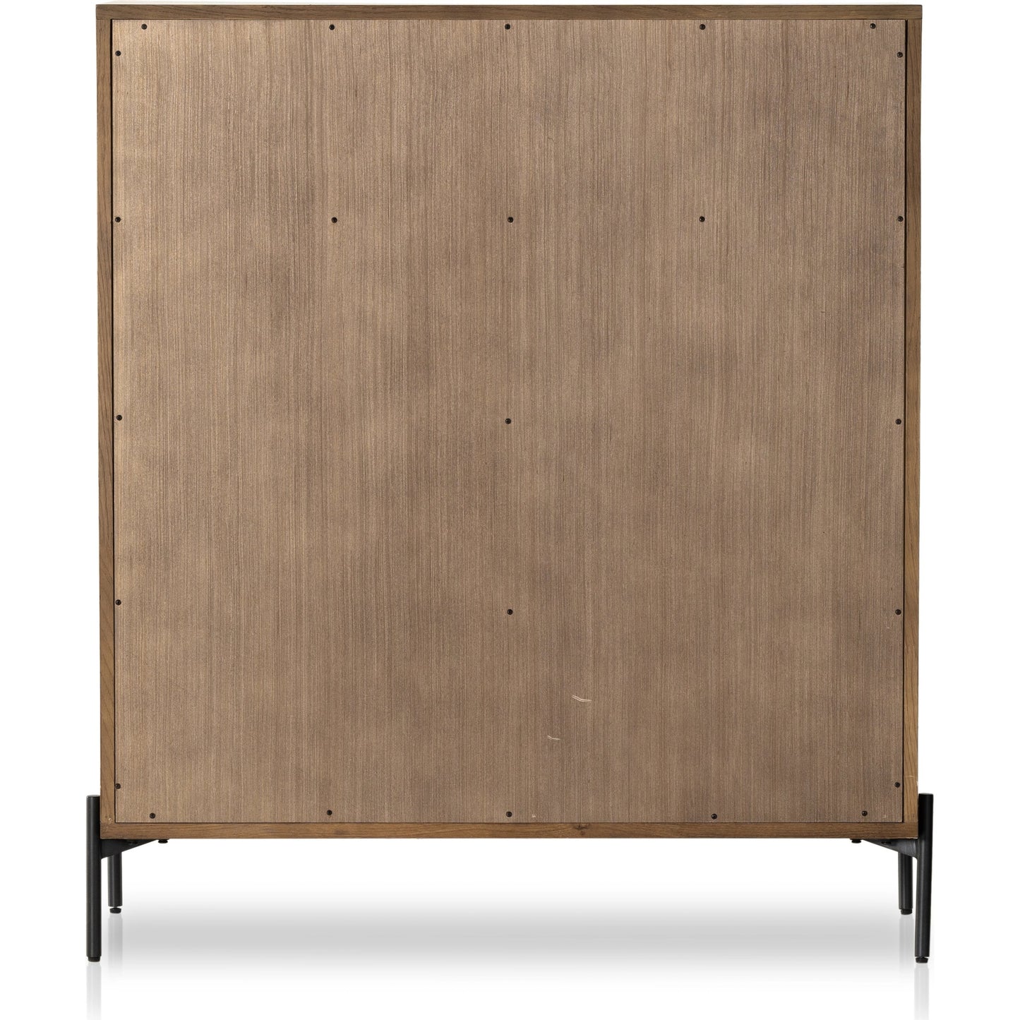 010 SI-1977260 | Additional Silo | Eaton 5 Drawer Dresser by Four Hands in dark gunmetal, amber oak resin. Made from thick oak veneer, iron in a rustic style.