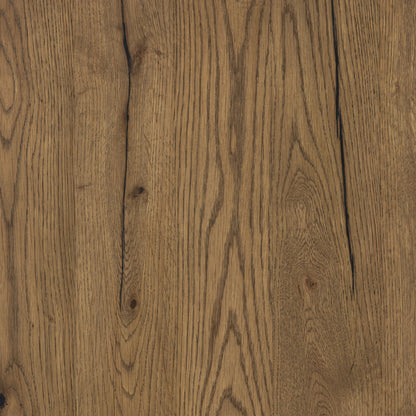 Eaton 5 Drawer Dresser by Four Hands in dark gunmetal, amber oak resin. Made from thick oak veneer, iron in a rustic style.