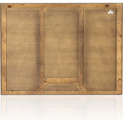 Eaton Bed by Four Hands in amber oak resin. Made from thick oak veneer, iron in a rustic style.