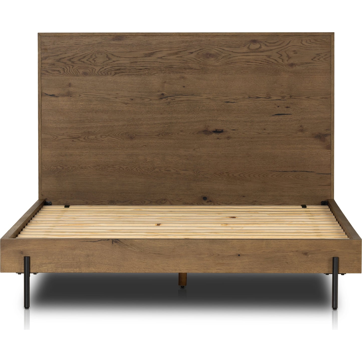 027 SI-1980352 | Additional Silo | Eaton Bed by Four Hands in amber oak resin. Made from thick oak veneer, iron in a rustic style.