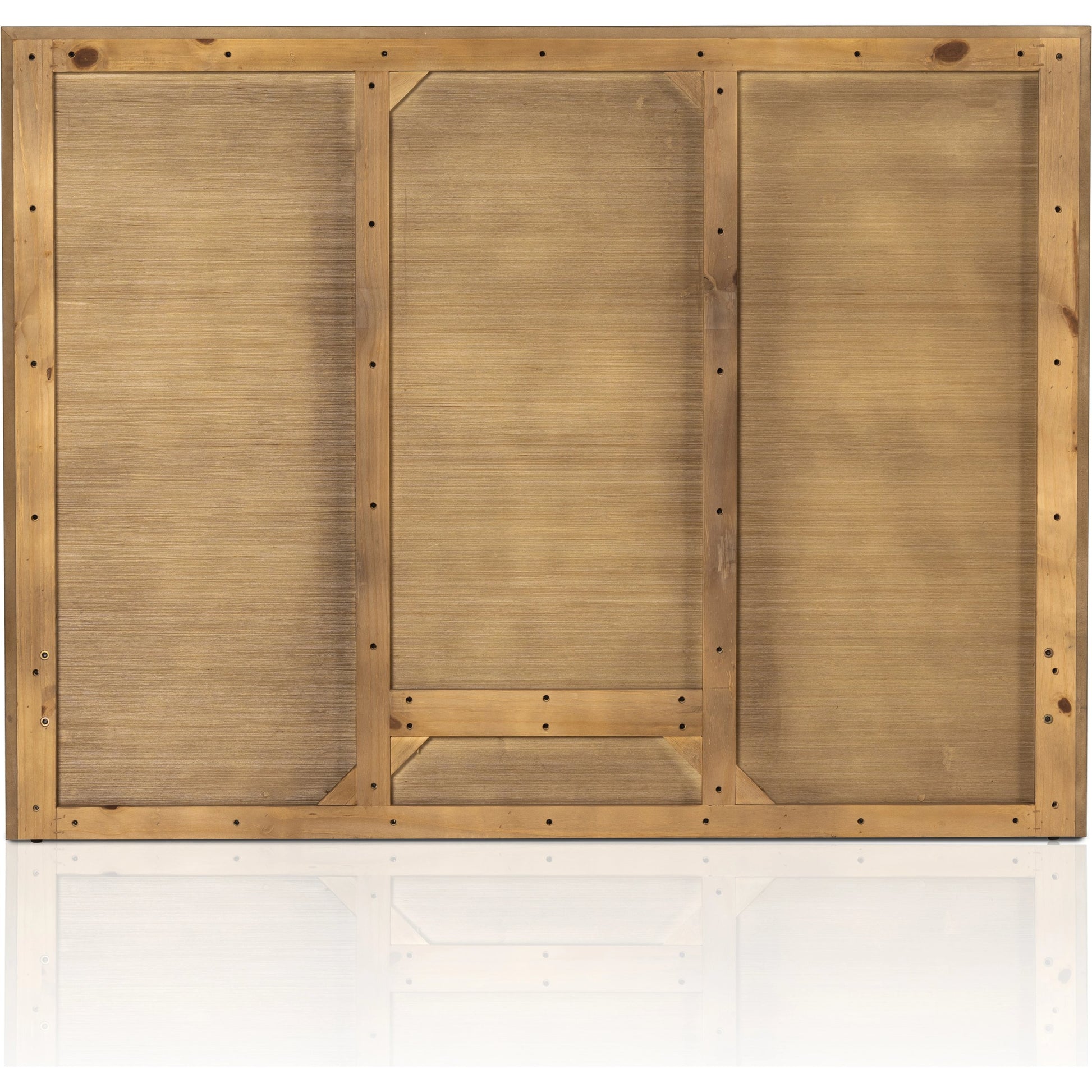 Eaton Bed by Four Hands in amber oak resin. Made from thick oak veneer, iron in a rustic style.